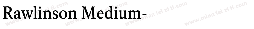Rawlinson Medium字体转换